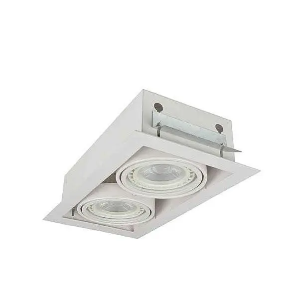 AZZ AZ2876 Stropní zápustné bodové svítidlo Azzardo Nova 2 white/white AZ2876 GU10+ADAP111/ES111 2x40/2x50W IP20 34,5cm bílé - AZZARDO