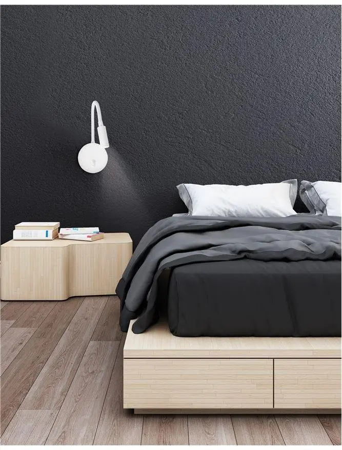 Nova Luce Nástěnná LED diodová čtecí lampička Jaco - 3 W LED, bílá NV 8140321