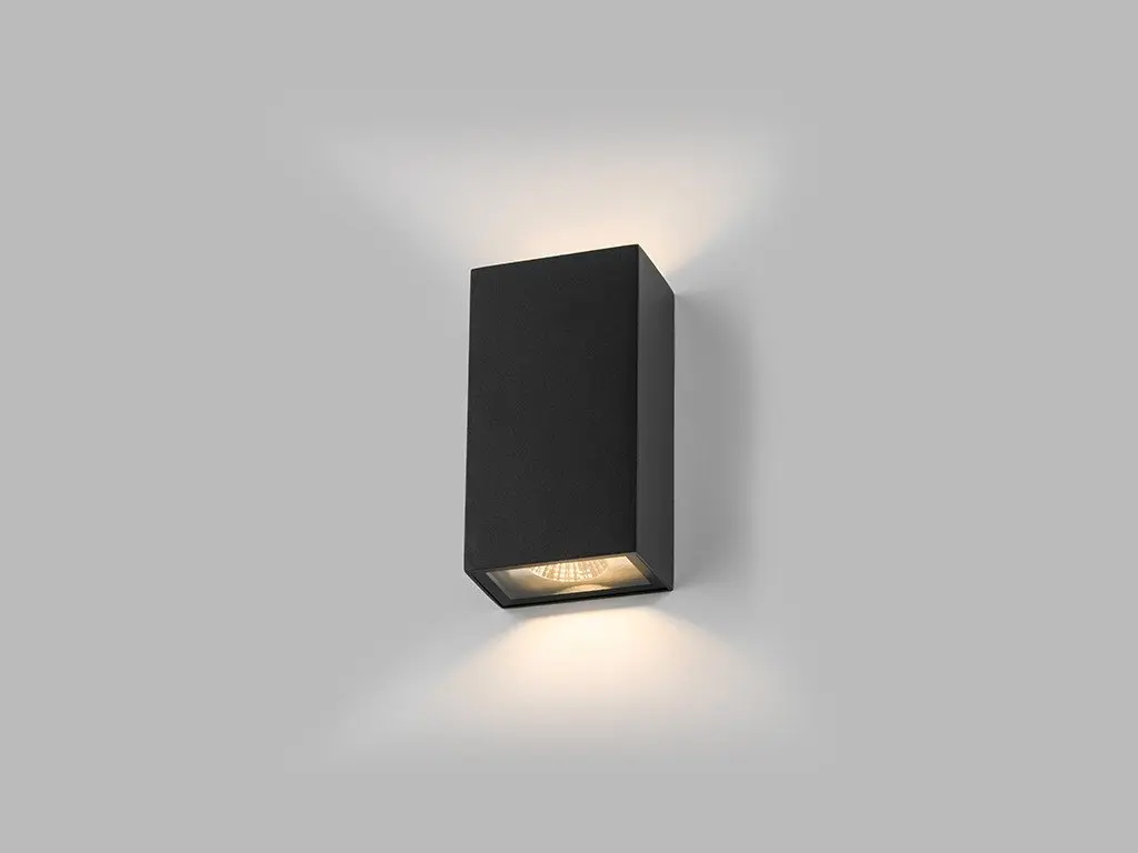 LED2 5100434DT Svítidlo BLOCK, A DIM TRIAC 6W 3000K nástěnné antracit - LED2 Lighting