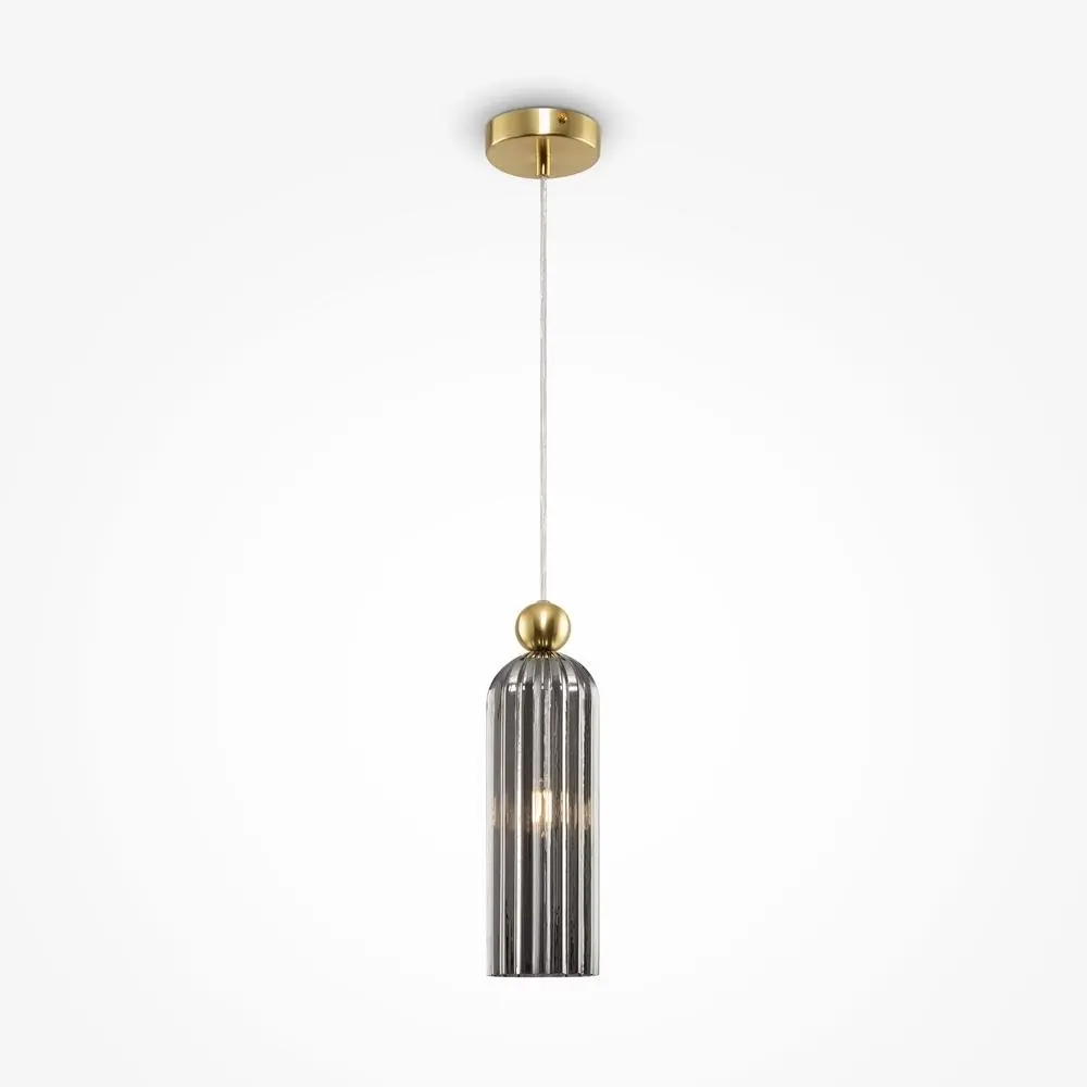 M MOD302PL-01GR Závěsné svítidlo Antic E14 40W šedé sklo kov bronz - MAYTONI