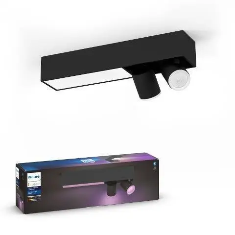 PH 50610/30/P7 Hue LED White and Color Ambiance Stropní bodové svítidlo Philips Centris BT 50610/30/P7 11W + 2x5,7W GU10, 1600lm, 2000K-6500K, RGB, IP20, černé - PHILIPS HUE (915005928101)