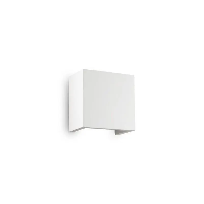 Nástěnné svítidlo Ideal Lux Flash Gesso AP1 small 214672 1x40W hranaté 12,5cm