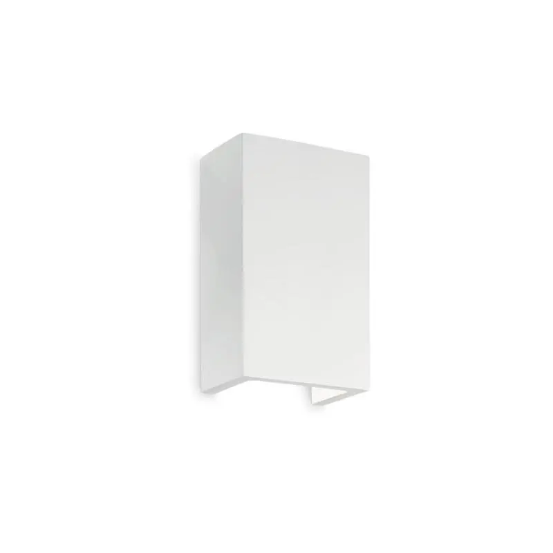 Nástěnné svítidlo Ideal Lux Flash Gesso AP1 high 214689 1x40W hranaté 18cm