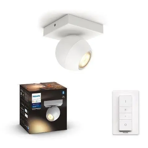 PH 50471/31/P6 Hue White Ambiance Bodové svítidlo Philips Buckram BT 50471/31/P6 LED GU10 1x5W 350lm 2200-6500K 230V, bílé s dálkovým ovladačem a Bluetooth - PHILIPS HUE (915005919401)