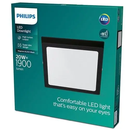 Philips - LED svítidlo 28x28 cm, 2700 K, 20 W, černá 929002661731