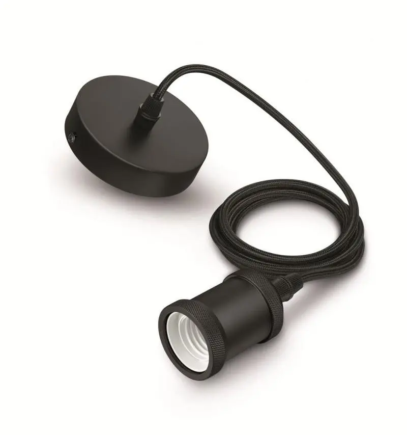 Philips - Závěsný kabel s objímkou, E27, černá 929001977901