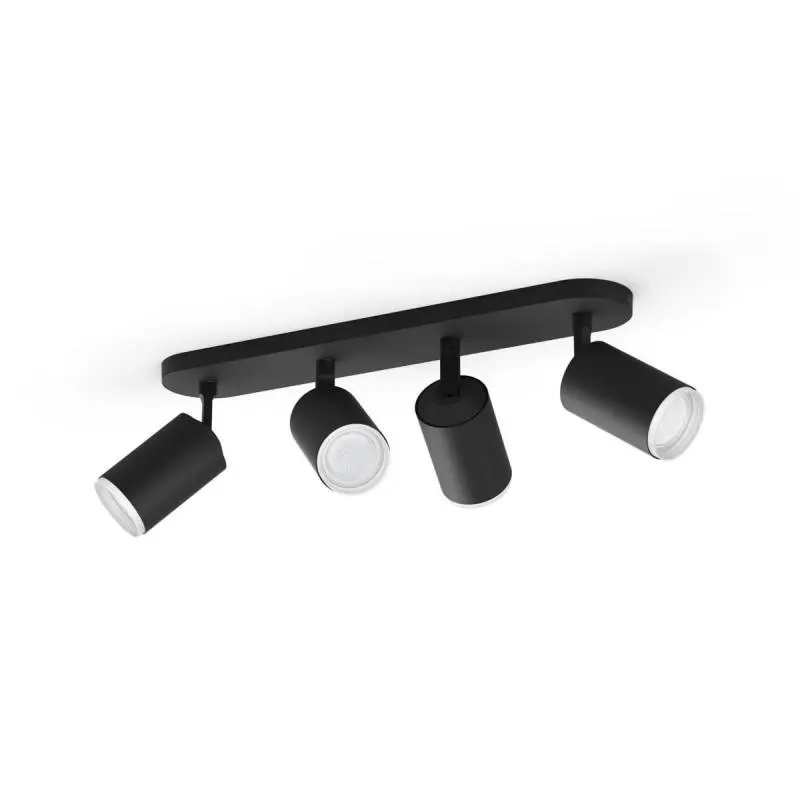 PH 50634/30/P7 Hue Fugato Bluetooth SVÍTIDLO BODOVÉ GU10 4x5,7W 4x350lm 2000-6500K, černá - PHILIPS HUE (915005761801)