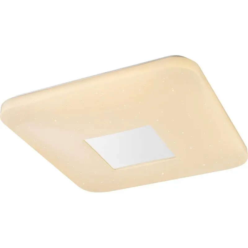 GLOBO LED stropní svítidlo TURKANA, 24 W, bílé/chrom, 43,5 x 43,5 x 6,5 cm