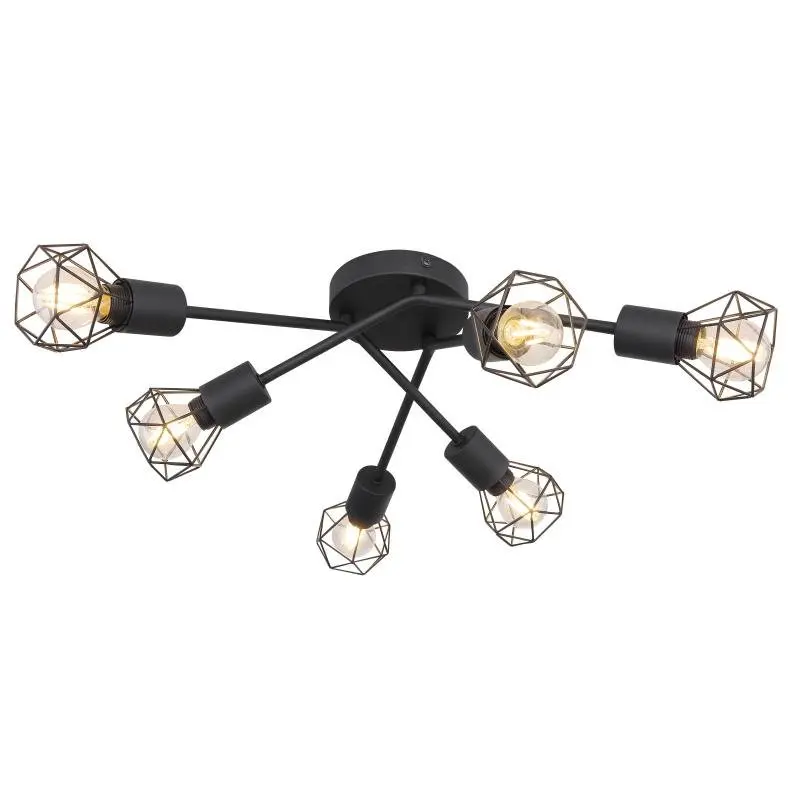 GLOBO Stropní svítidlo XARA I černá E14 40 W pr. 630 x 180 mm