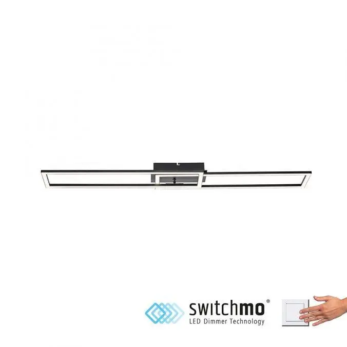LD 14691-18 IVEN LED stropní svítidlo ploché čená teplá bílá 3 krokové stmívání 3000K - LEUCHTEN DIREKT / JUST LIGHT