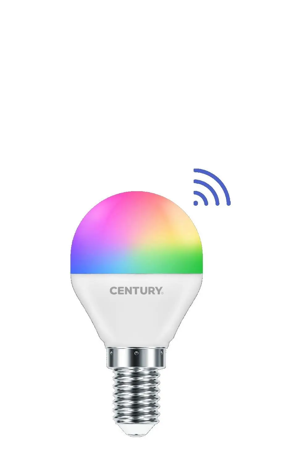 CEN H1GSMA-061400 LED G45 SMART WIFI 6W E14 CCT RGB/3000-6500K 180d DIM Tuya WiFi - CENTURY