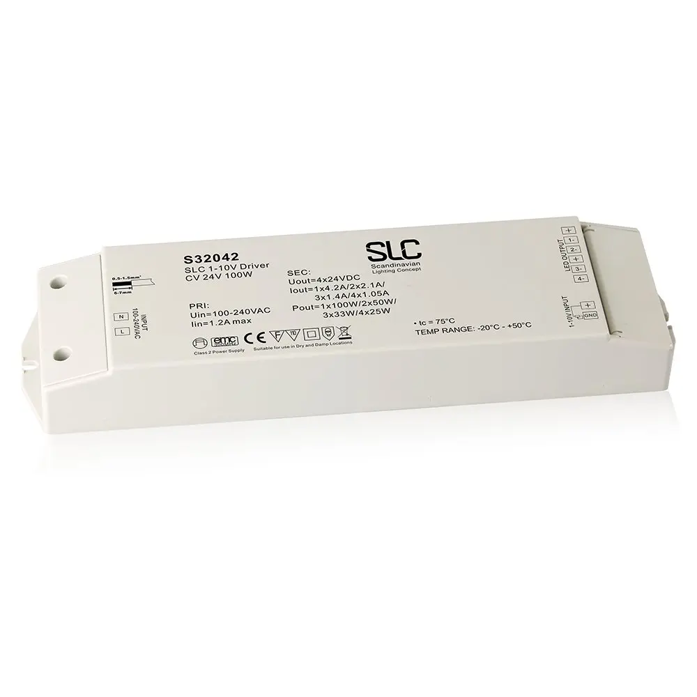 SLC Driver 24V 100W 1-10V IP20