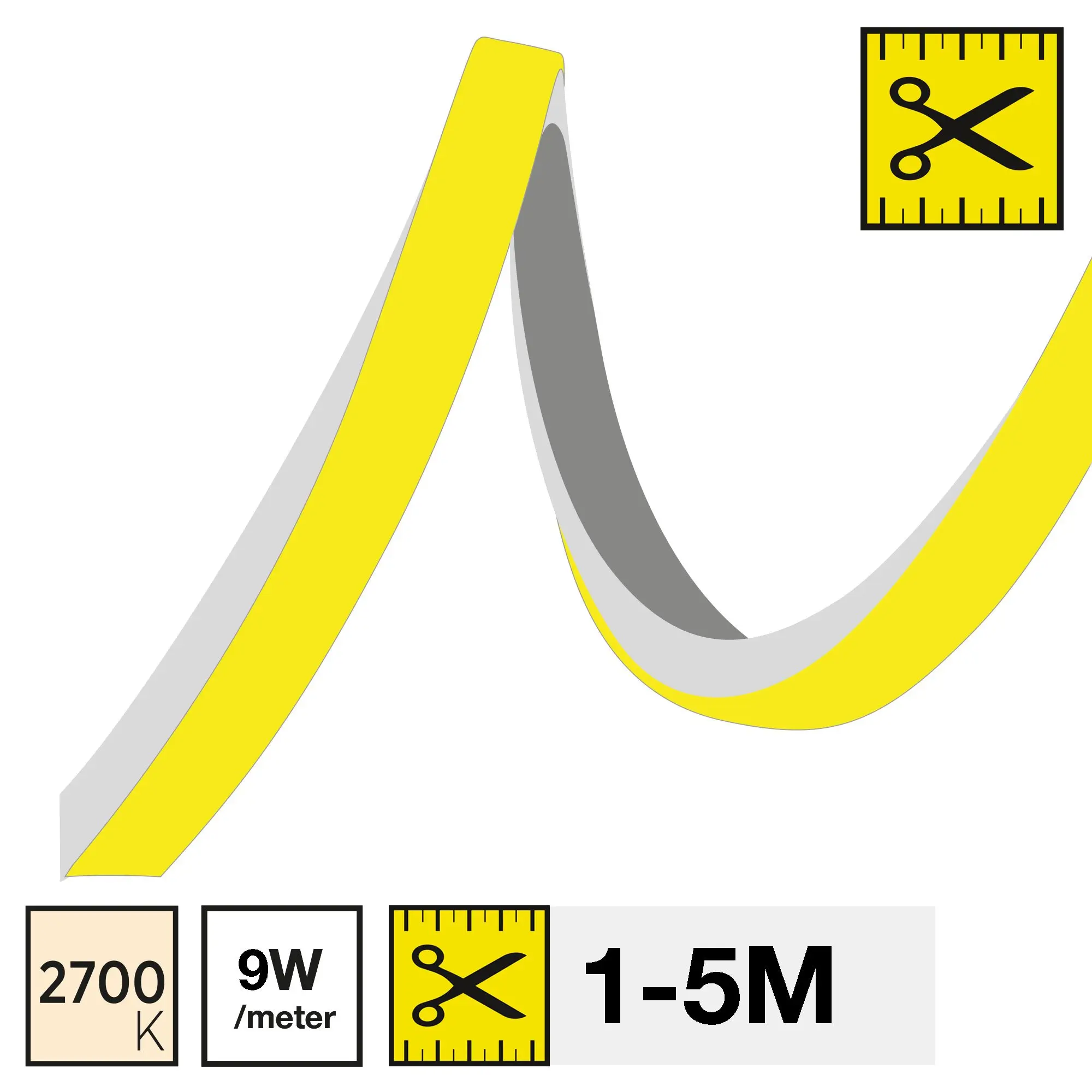 SLC SM16001 LED pásek SLC NEON FULL FLEX 2700K 9W 430LM 1-5M IP67 - TLG