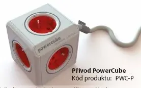 PWC-P PowerCube prodlužovací přívod 1,5m s 5 zásuvkami max. 2500W - AULIX