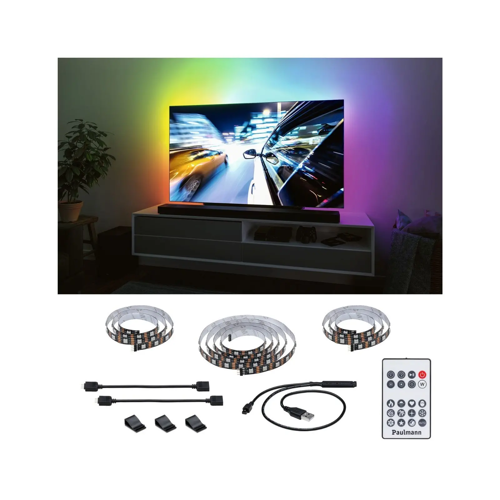 Paulmann LED pásek EntertainLED s USB pro TV 65 palců