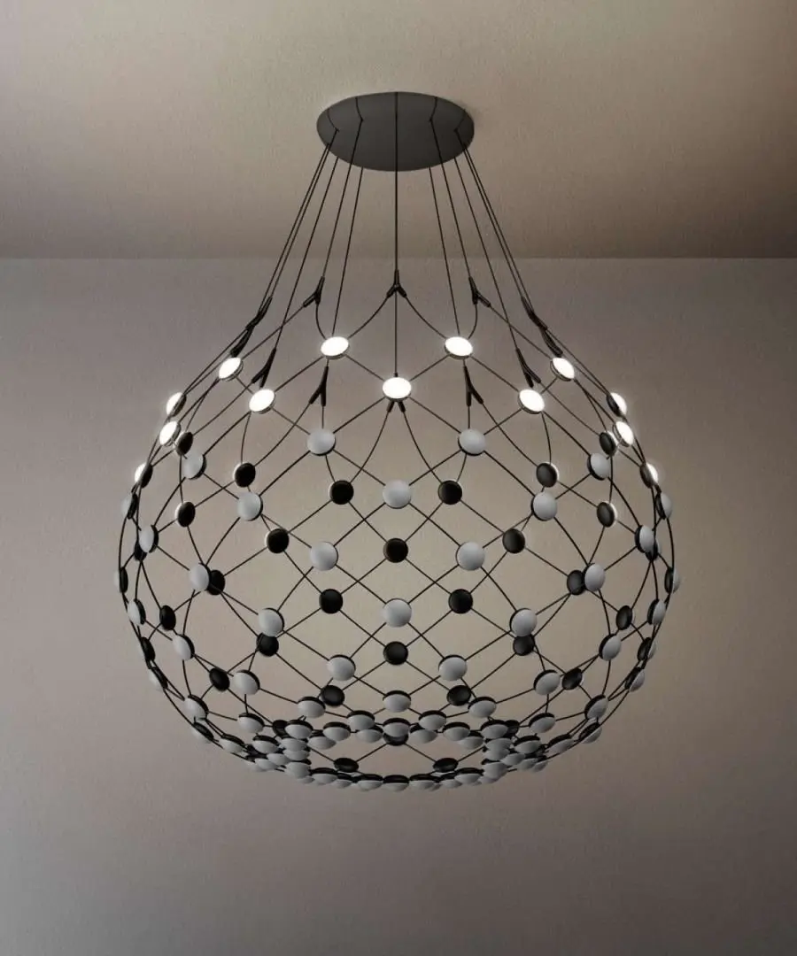 LUCE 1D86KW102001B Závěsné svítidlo MESH korpus 100cm 2700K 61W LED vč.závěsného systému 1m a bezdrátového ovládání (starý kód: LUCE 1D86KW101001A) - LUCEPLAN
