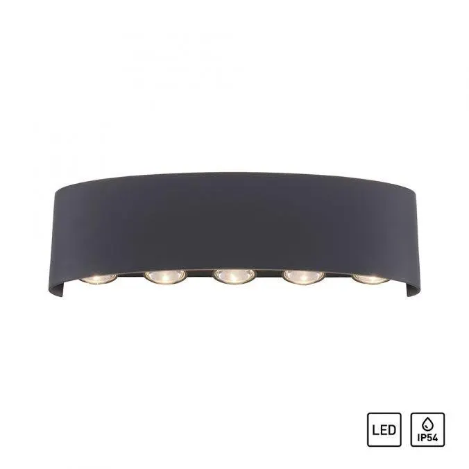 PN 9489-13 CARLO LED nástěnná lampa, 10 bodovek, antracit, venkovní a vnitřní, dekorativní 3000K - PAUL NEUHAUS
