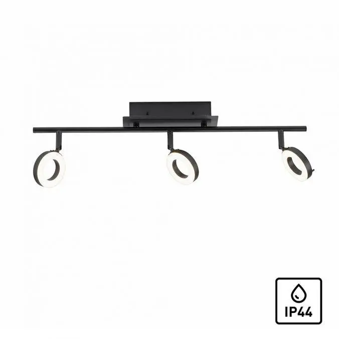 PN 6785-13 SILEDA LED stropní svítidlo 3 ramenné antracit, otočné, IP44 teplá bílá 3000K - PAUL NEUHAUS