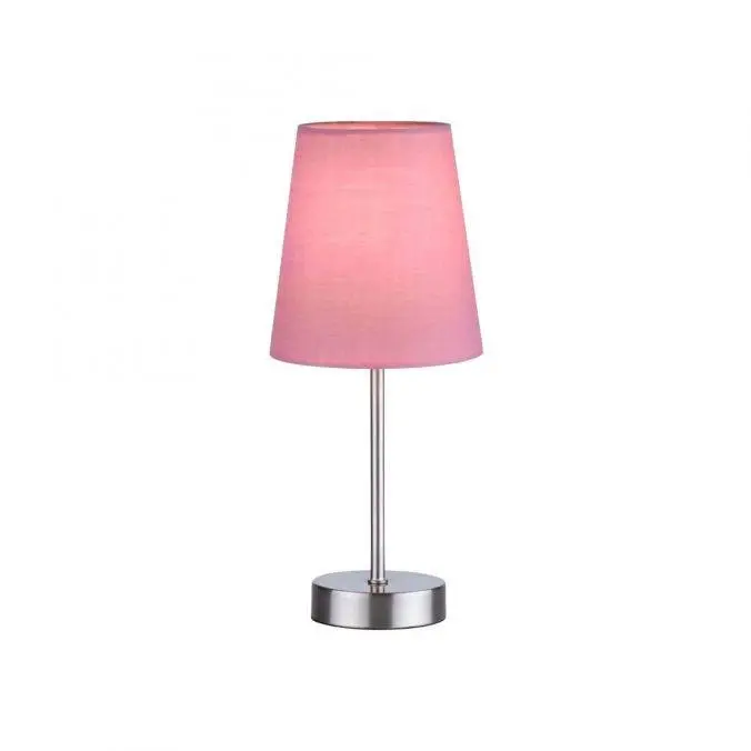 LEUCHTEN DIREKT is JUST LIGHT Stolní lampa, růžová, 1x E14, stínidlo, šňůrový vypínač