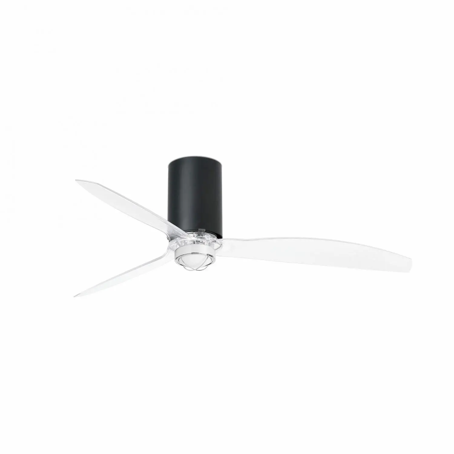 FARO 32041-10 MINI TUBE FAN M LED, černá/transparentní, stropní LED ventilátor s DC motorem - FARO