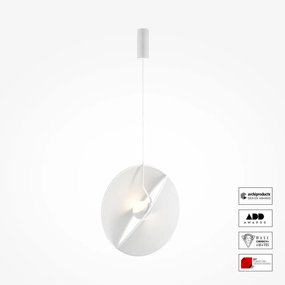 M MOD154PL-L6W3K Závěsné svítidlo Reflex 3000K 14W teplá bílá bílý kov/akrylát design - MAYTONI