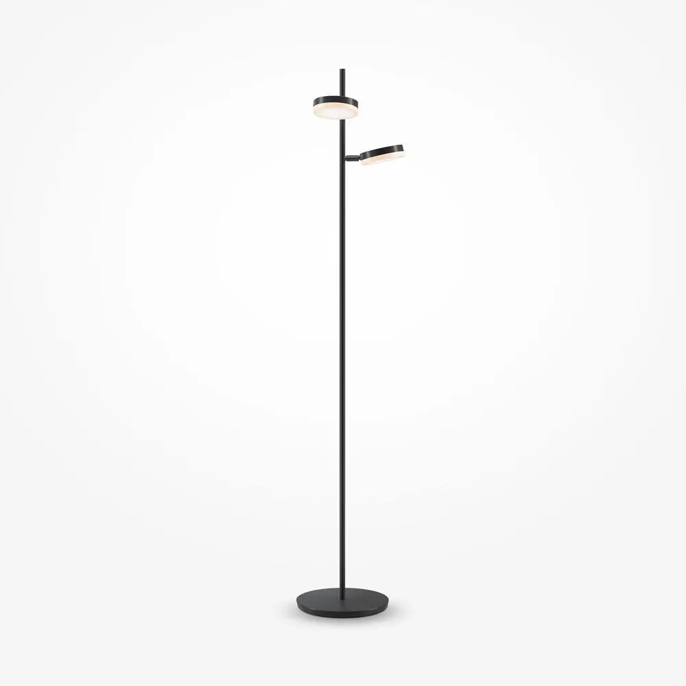 M MOD070FL-L12B3K Stojací lampa Fad 3000K 12W teplá bílá 1000lm černý kov stmívatelná - MAYTONI