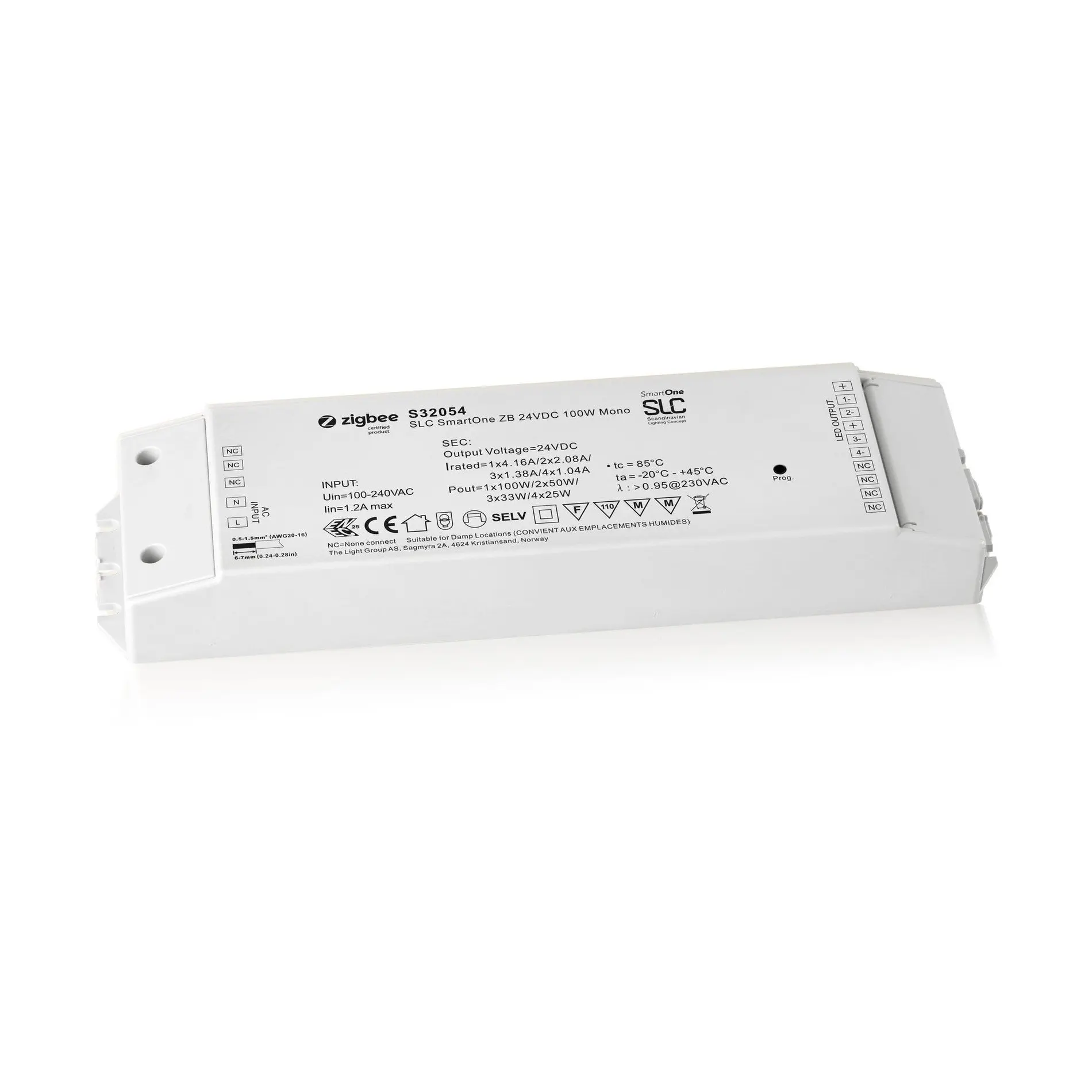 SLC S32054 SmartOne Driver 24V Mono 96W Zigbee IP20 - TLG