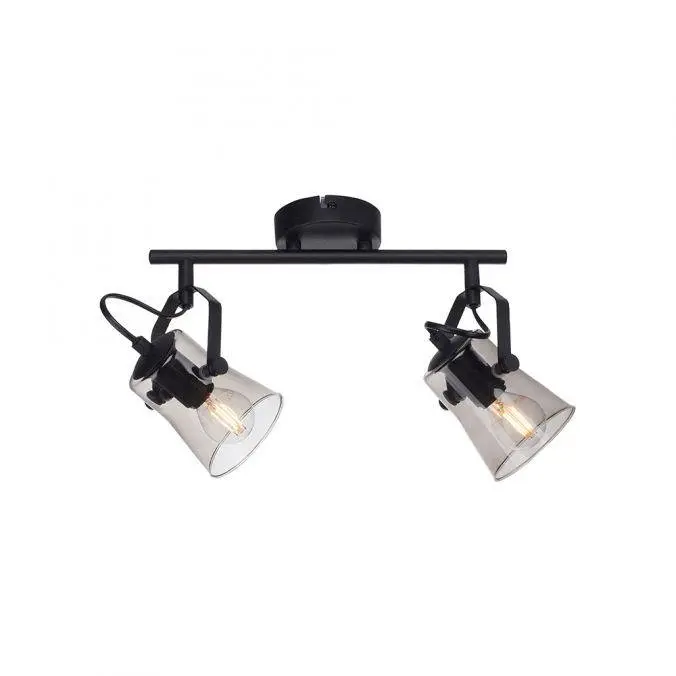 LD 15282-18 TINULA LED 2 ramenné stropní svítidlo černá barva otočné v jednoduchém designu - LEUCHTEN DIREKT / JUST LIGHT