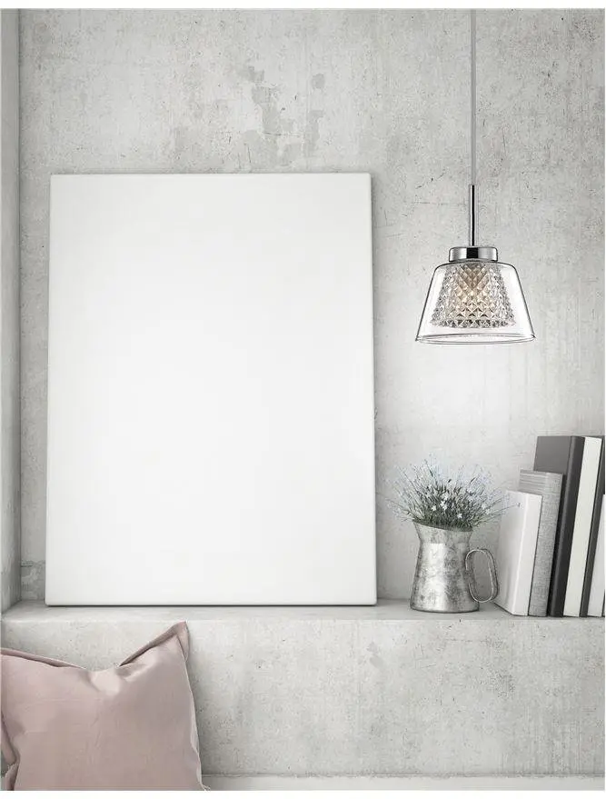 NV 1300301301 Závěsné svítidlo BOCCALE chromovaný hliník čiré sklo G9 1x5W IP20 vč. žárovky - NOVA LUCE