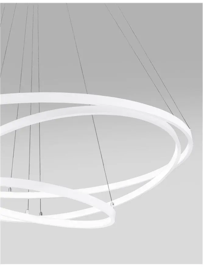 NOVA LUCE závěsné svítidlo DEA matný bílý hliník a akryl nastavitelné LED 145 W 3000K IP20 stmívatelné 17222001 D