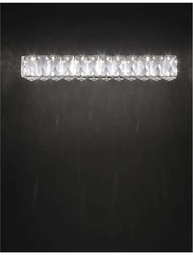 NV 83399202 Nástěnné svítidlo CORONA chromovaný hliník K9 křišťál LED 8W 230V 3000K IP20 - NOVA LUCE