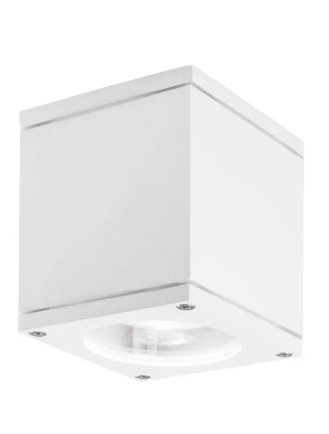NOVA LUCE venkovní stropní svítidlo CERISE bílý litý hliník a skleněný difuzor GU10 1x7W IP54 220-240V bez žárovky 9040022