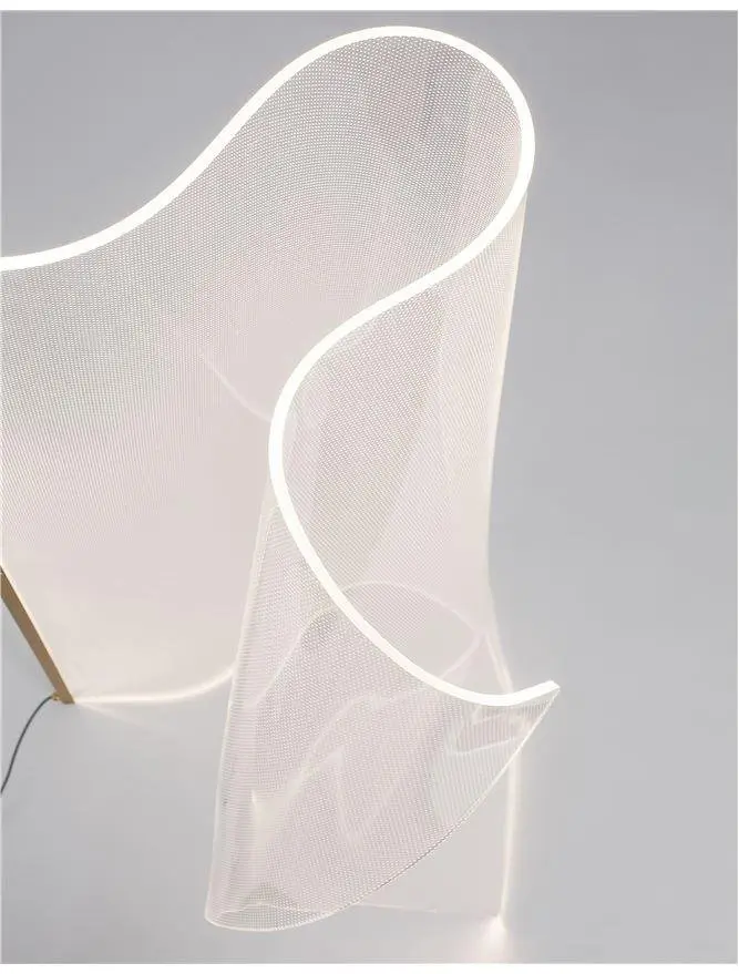 Hliníková LED stojací lampa ve zlaté barvě se stínidlem z akrylového skla (výška 105 cm) Siderno – Nova Luce