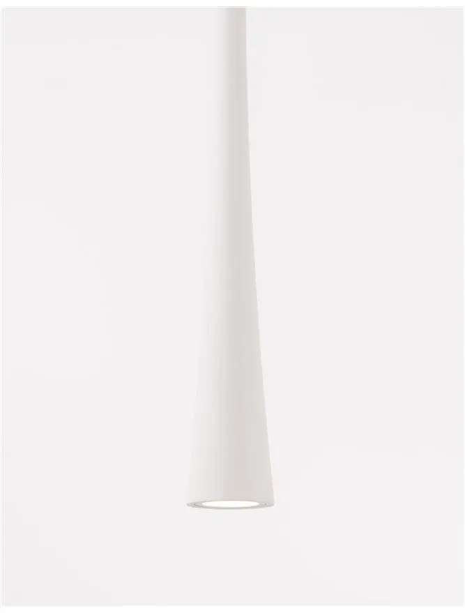 NOVA LUCE závěsné svítidlo GOCCIO bílý hliník a ocel bílý kabel LED 7W 230V 3000K IP20 9102592