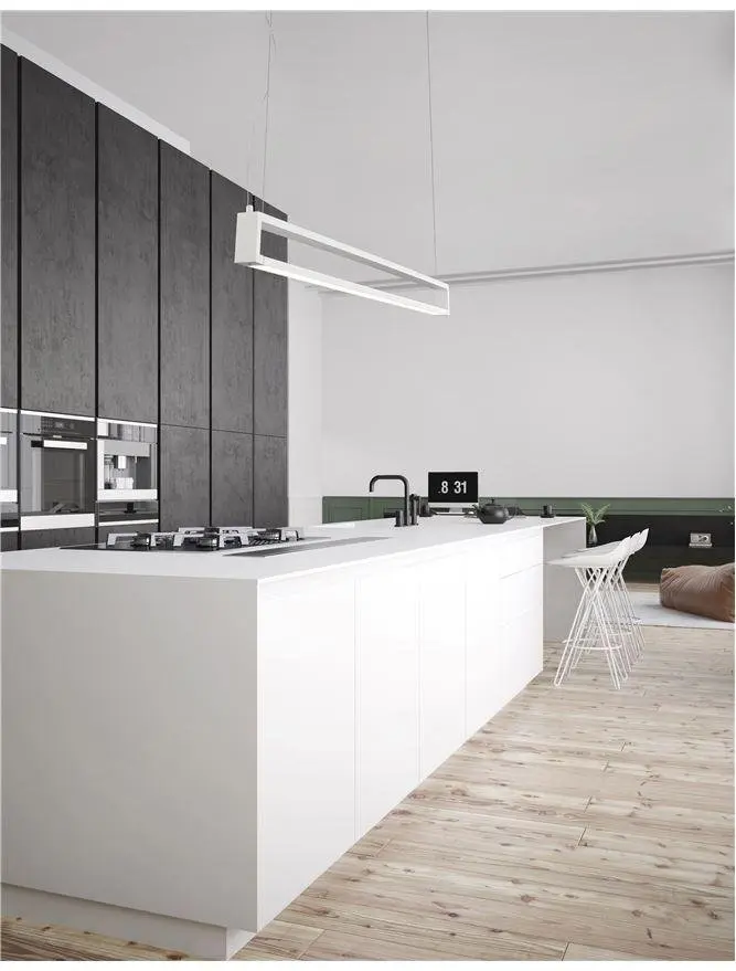 NOVA LUCE závěsné svítidlo LINE bílý hliník a akryl rotační LED 38W 230V 3000K IP20 9117338