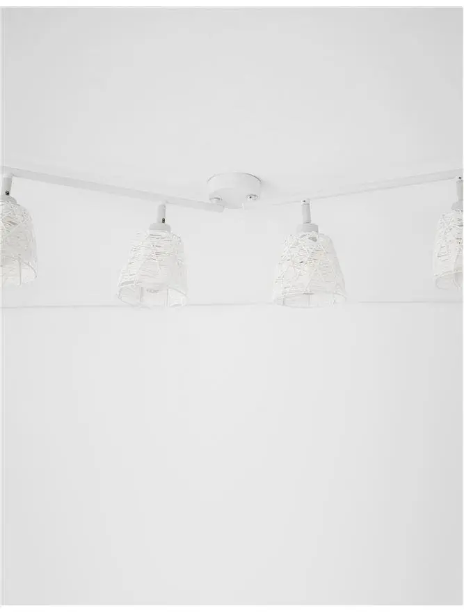 NOVA LUCE bodové svítidlo SION bílý kov bílý kabel E14 4x5W 230V IP20 bez žárovky 9155424