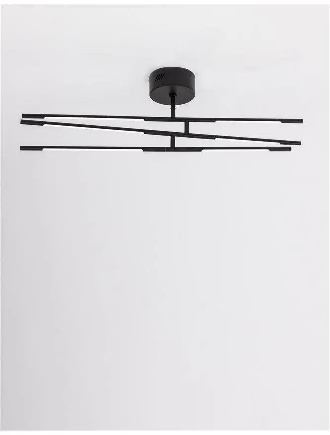 Černé kovové LED stmívatelné stropní svítidlo se stínidlem z akrylového skla 77x84 cm Raccio – Nova Luce