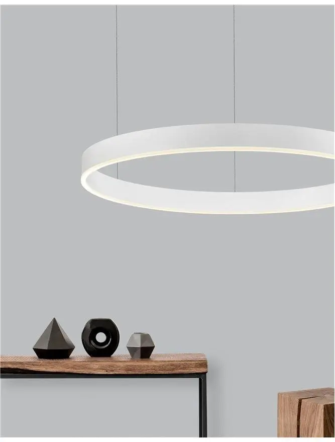 NOVA LUCE závěsné svítidlo MOTIF bílý hliník a akryl LED 48W 230V 3000K IP20 stmívatelné 9190748