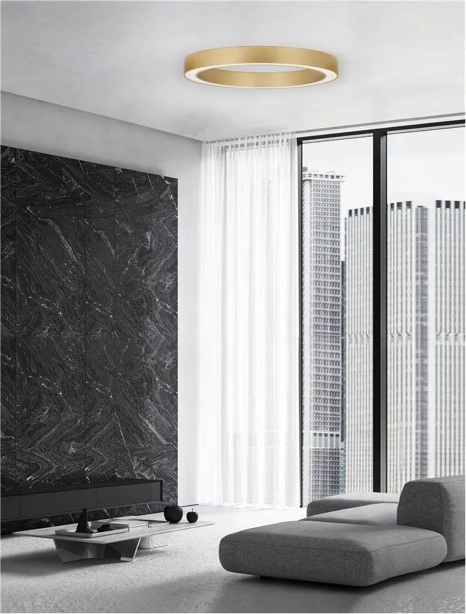 NV 9345637 Stropní svítidlo MORBIDO zlatý mosazný hliník a akryl LED 60W 230V 2700K - 4000K IP20 vč. dálkového ovládání stmívatelné Tuya - NOVA LUCE