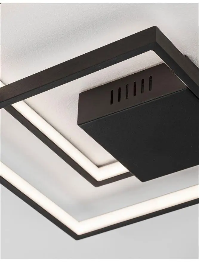 NV 9364035 Stropní svítidlo PORTO černá ocel hliník a akryl LED 30W 230V 3000K IP20 stmívatelné - NOVA LUCE