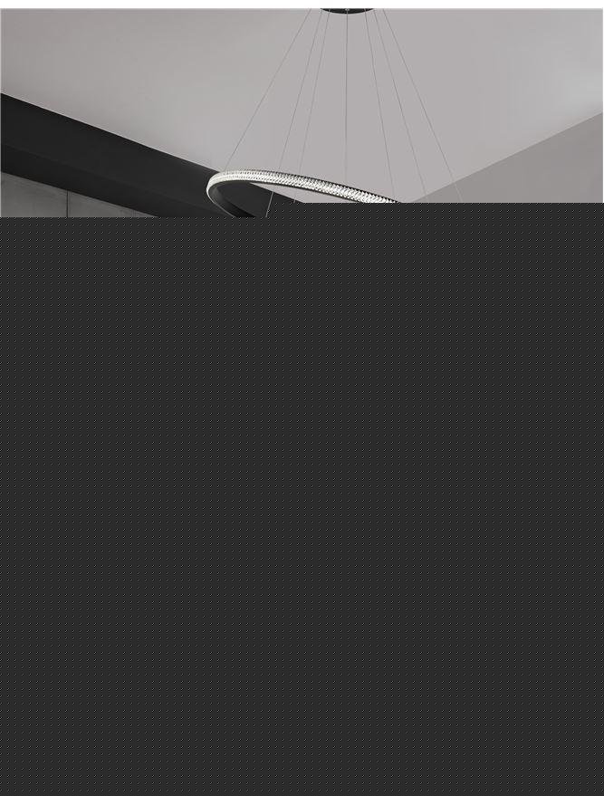 NOVA LUCE závěsné svítidlo NAGER černý hliník a akryl LED 62W 230V 3000K IP20 stmívatelné 9481093