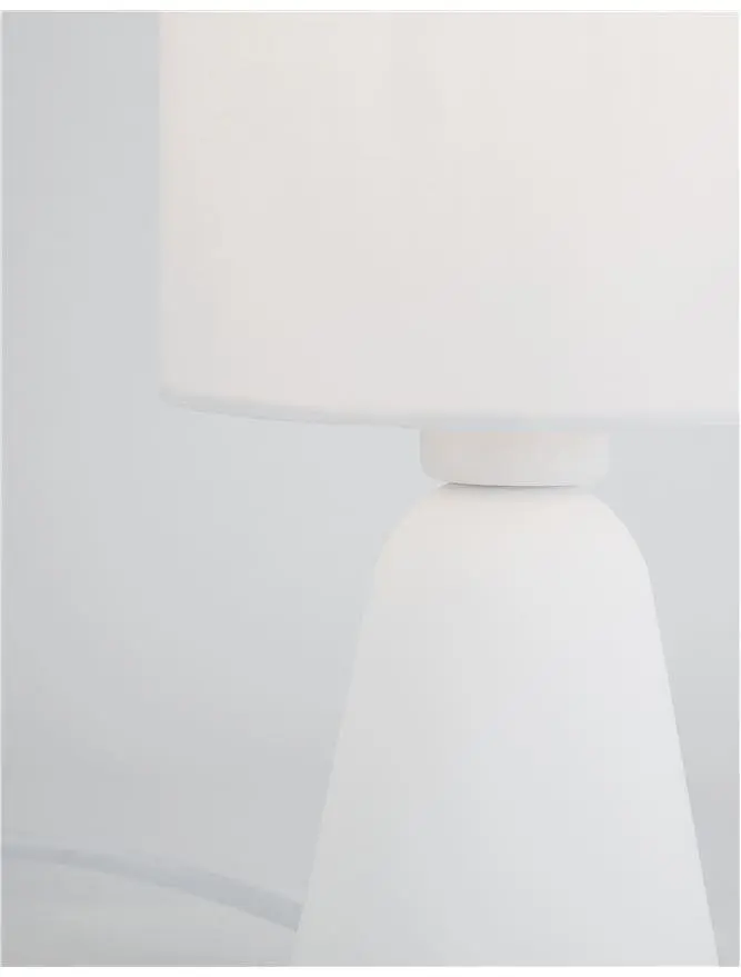 NOVA LUCE stolní lampa ZERO bílá sádra a bílé stínidlo E14 1x5W 230V IP20 bez žárovky 9577162