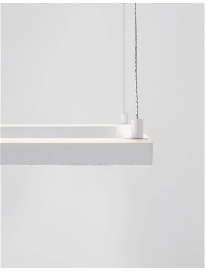 NOVA LUCE závěsné svítidlo ETERNA bílý hliník a akryl LED 30W 230V 3000K IP20 stmívatelné 9990735