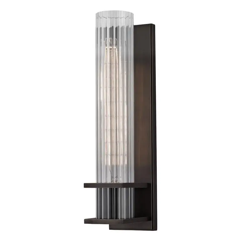 HVLG 1001-OB-CE Nástěnné svítidlo SPERRY ocel/sklo starobronz/čirá E27 1x75W - HUDSON VALLEY