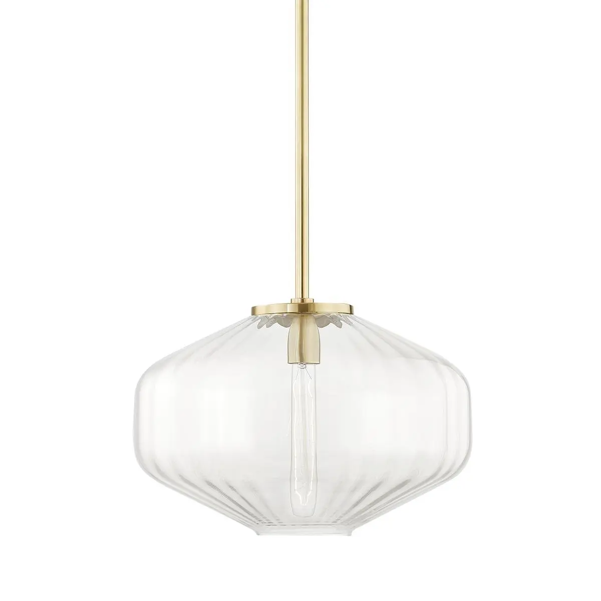 HVLG 1518-AGB-CE Závěsné svítidlo BENNETT ocel staromosaz E27 1x40W - HUDSON VALLEY