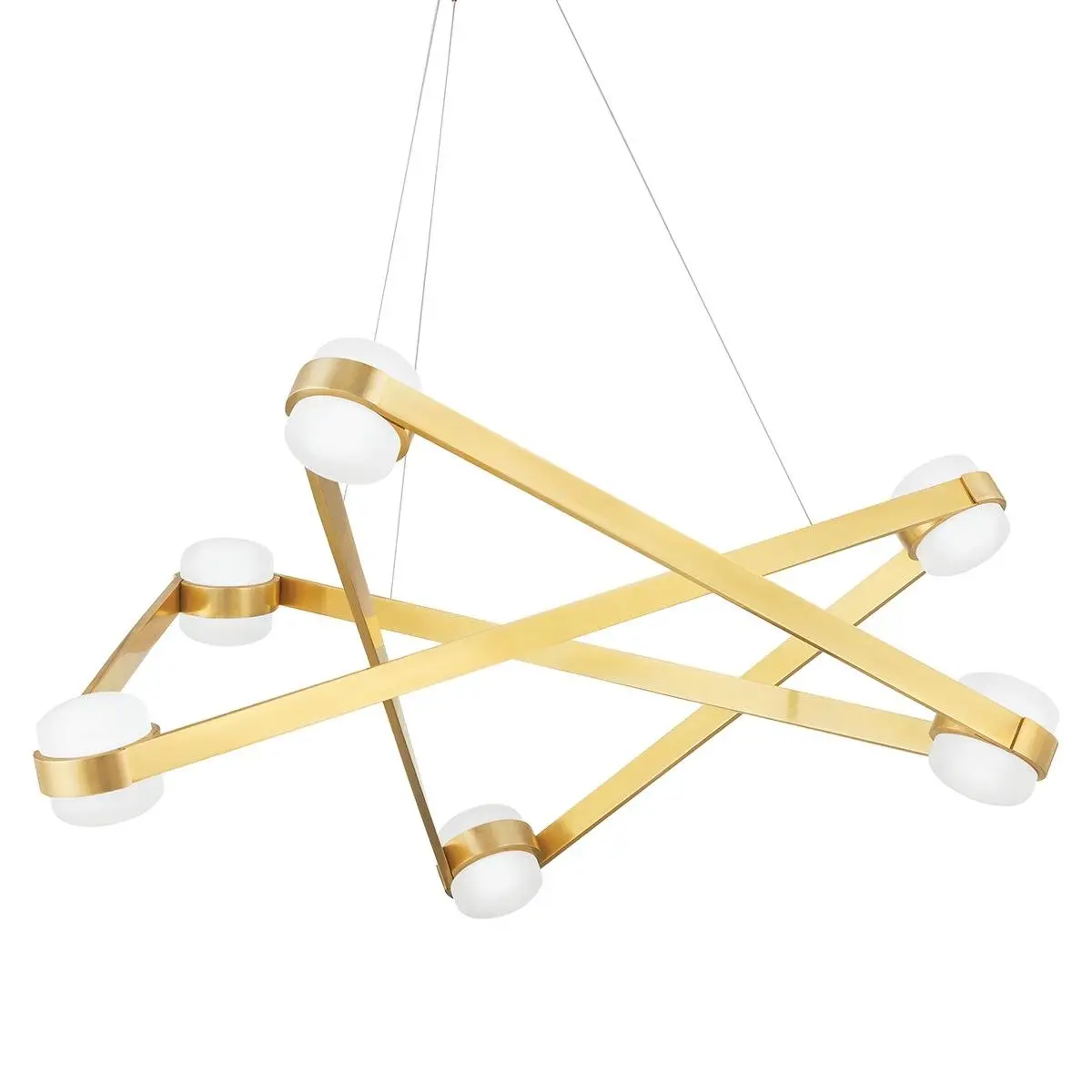 HVLG 2738-AGB-CE Závěsné svítidlo ORBIT mosaz/sklo staromosaz/opál LED 35W 3000K stmívatelné - HUDSON VALLEY