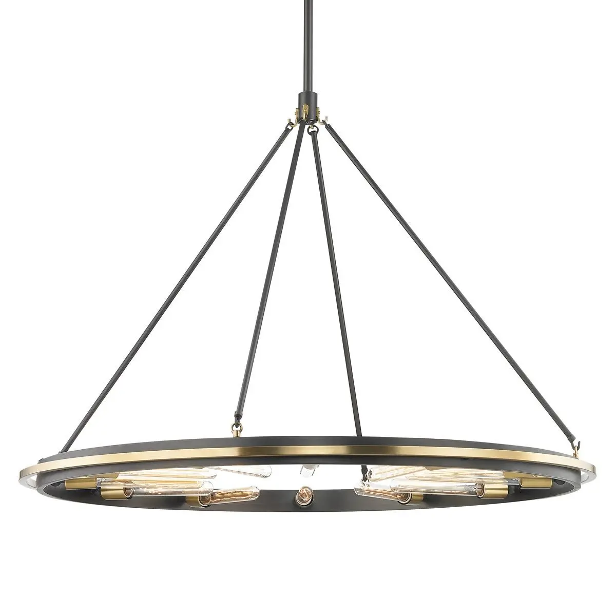 HVLG 2745-AOB-CE Závěsné svítidlo CHAMBERS ocel starobronz E27 12x75W - HUDSON VALLEY