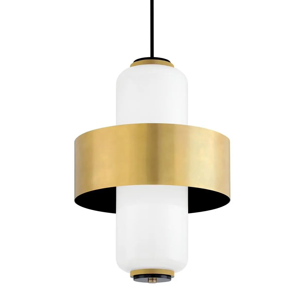 HVLG 275-46-CE Závěsné svítidlo MELROSE mosaz/sklo mosaz/opál E14 6x40W - HUDSON VALLEY (Corbettt)