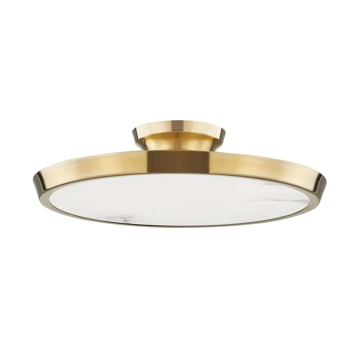 HVLG 3600-AGB-CE Stropní svítidlo DRAPER staromosaz/alabastr LED 35W 2700K stmívatelné - HUDSON VALLEY