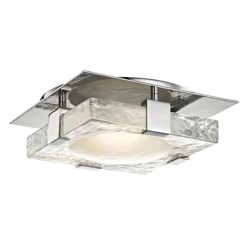 HVLG 9811-PN-CE Stropní svítidlo BOURNE ocel/sklo nikl/čirá LED 12W 3000K stmívatelné - HUDSON VALLEY